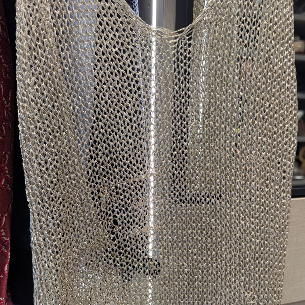 Chic Gold Mesh Swim Coverup - Picture 3 of 5
